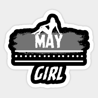 Birthday Gifts for Women May Girl May Woman Pose Style Sticker